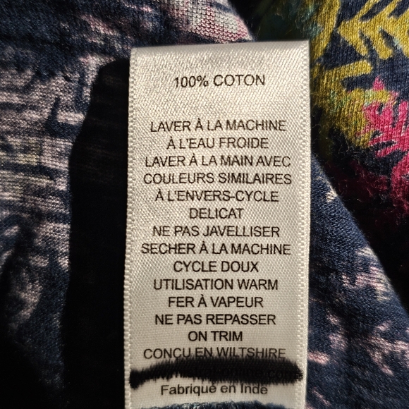 UK Brand Mistral Snowflake Tunic Top Size 10 US - Picture 9 of 11